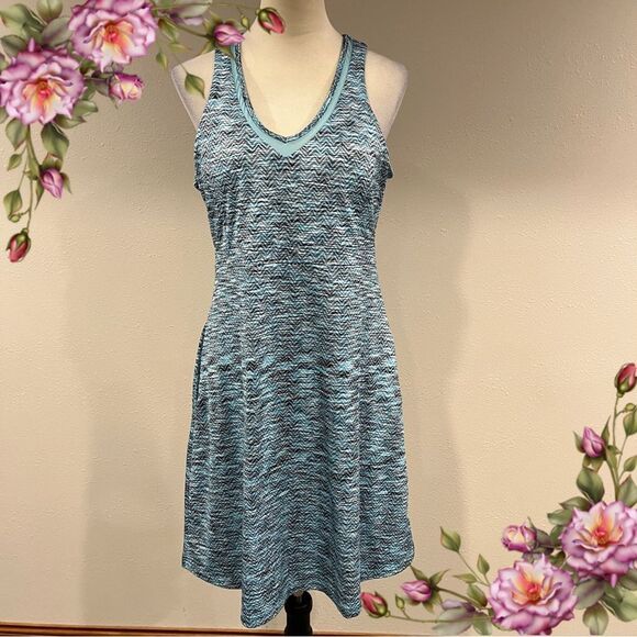 MPG sleeveless halter athletic v-neck mini dress size large - Picture 1 of 14